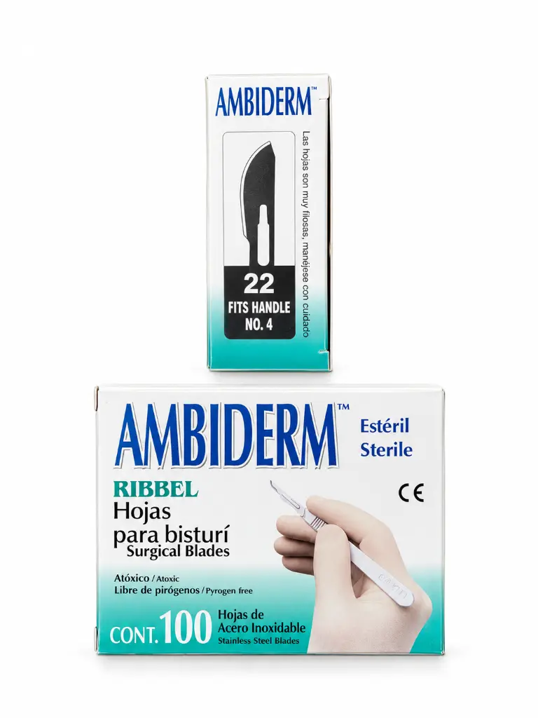Cajas médicas Ambiderm en fondo blanco.webp