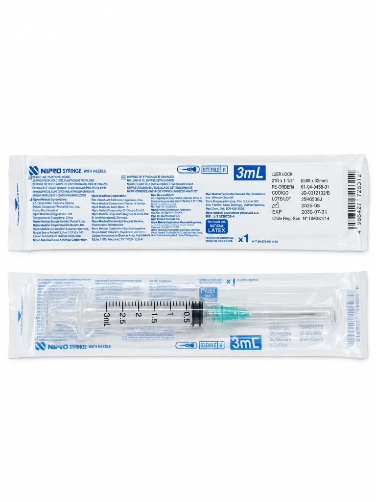 Empaques estériles de jeringas Nipro.webp