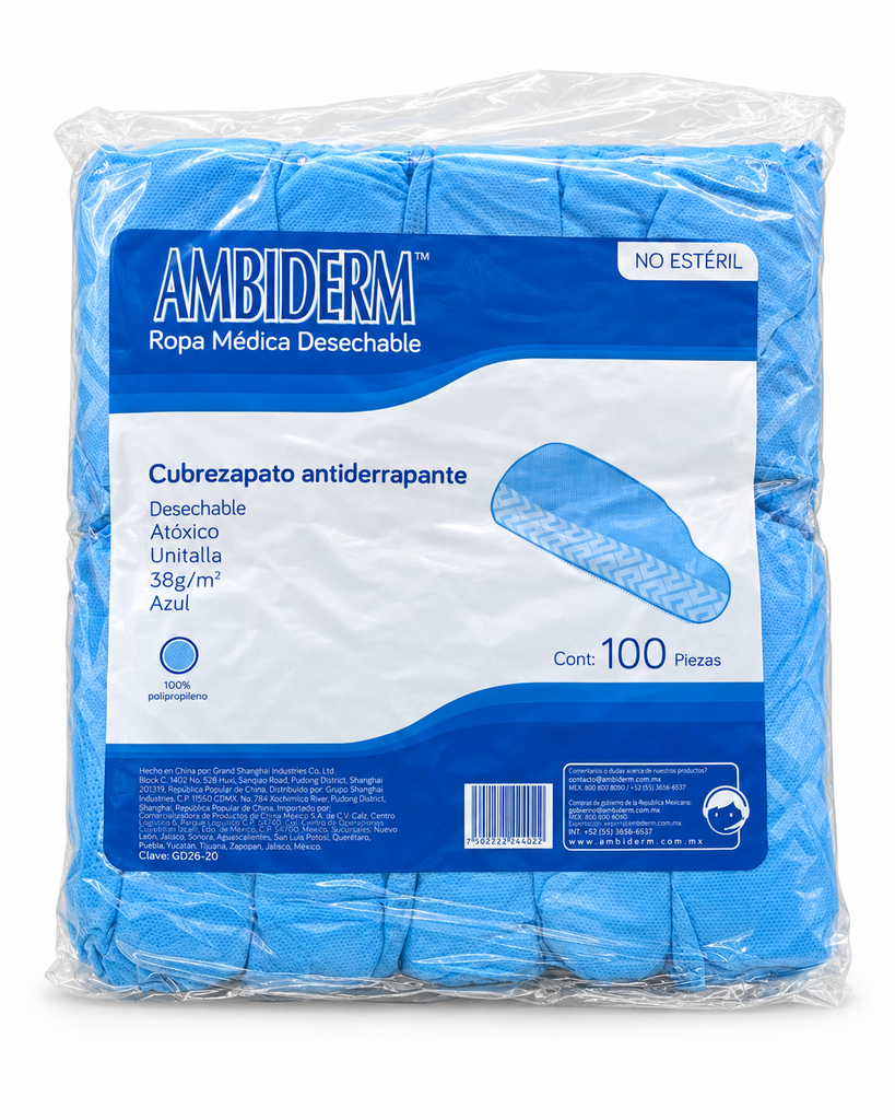 [AMB-16] Cubrezapato Ambiderm con Antiderrapante – Bolsa con 100