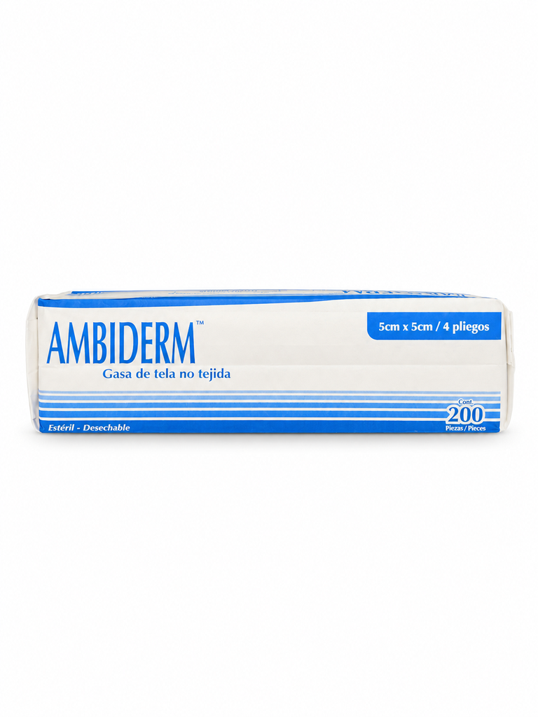 [AMB-25] Gasa dental Ambiderm de tela no tejida 5 × 5 cm – Paquete con 200