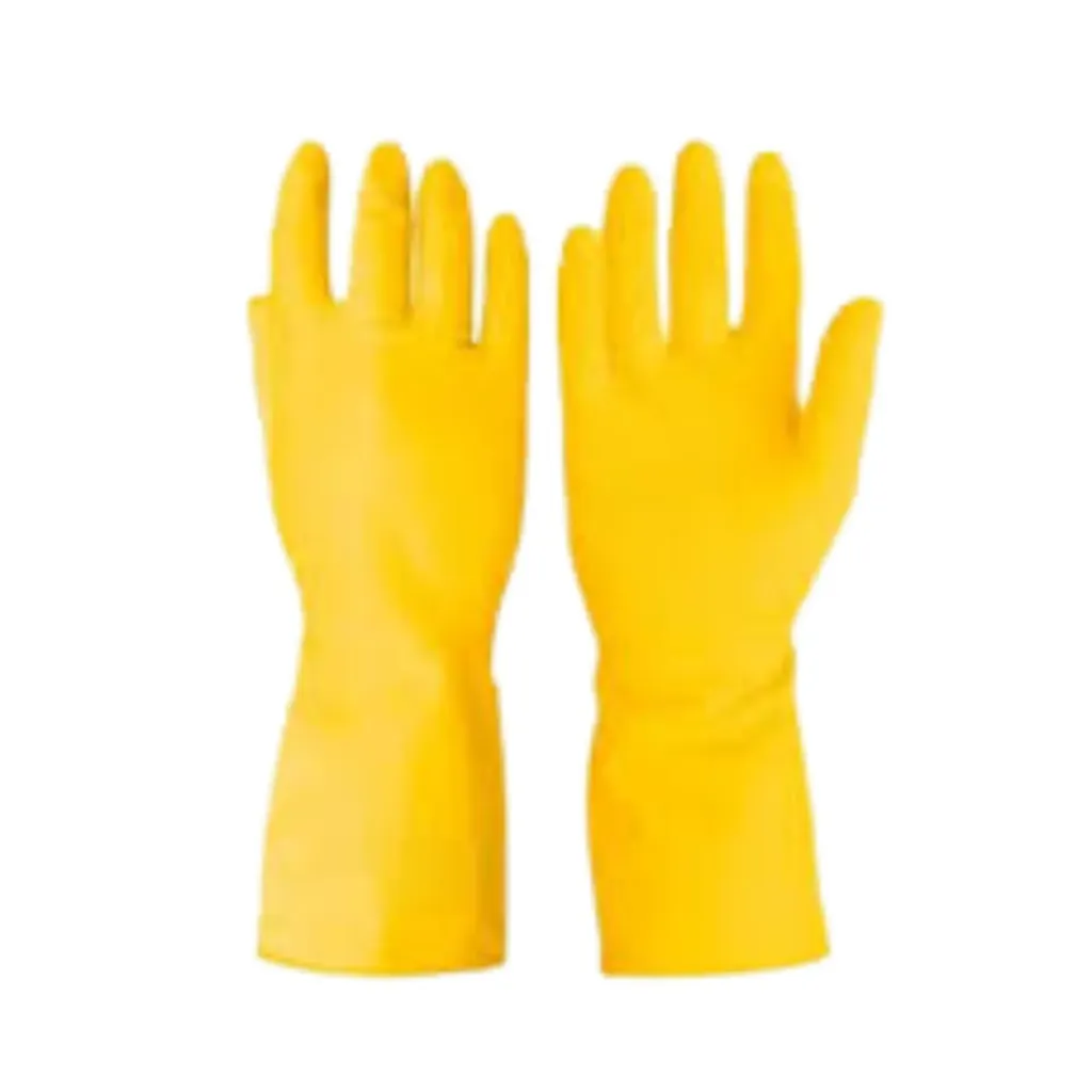 Guante afelpado Ambiderm amarillo talla M – 1 Par