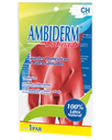 Guante satinado Ambiderm Rojo talla CH – 1 Par