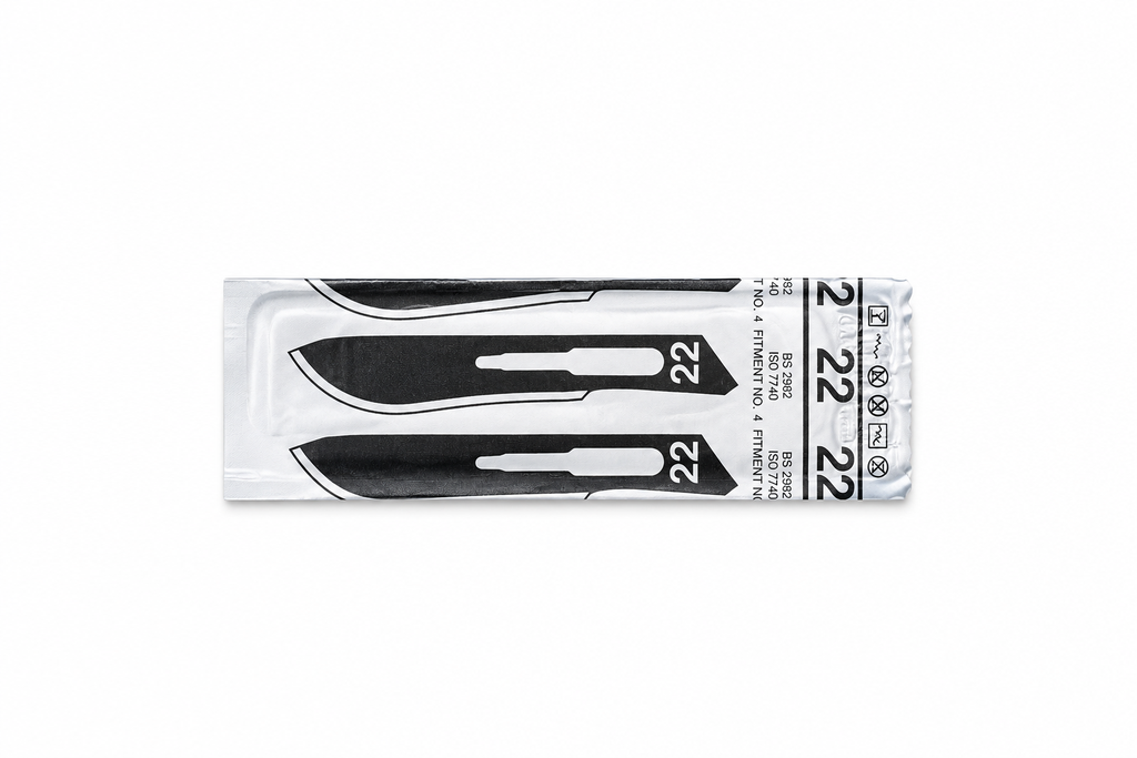 Hoja para Bisturí Ambiderm #22 Acero Inoxidable Estéril – 1 Pieza