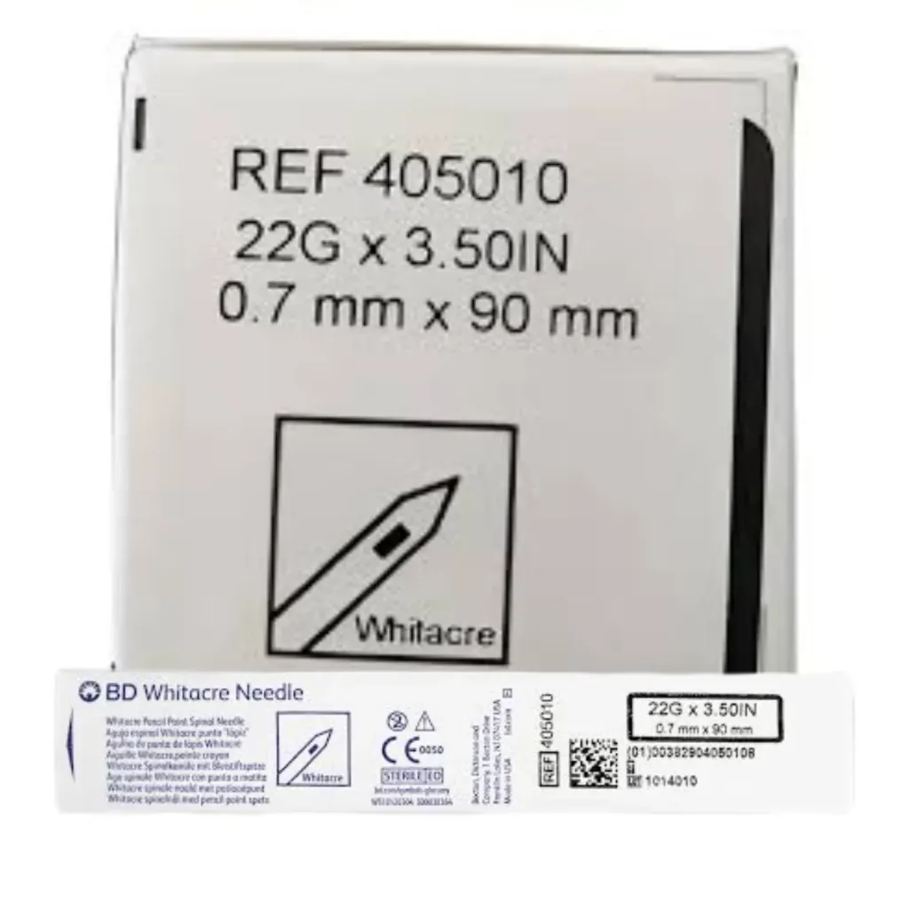 [BED-10] AGUJA ESPINAL WHITACRE 22G X 3.5  (405010) PZA