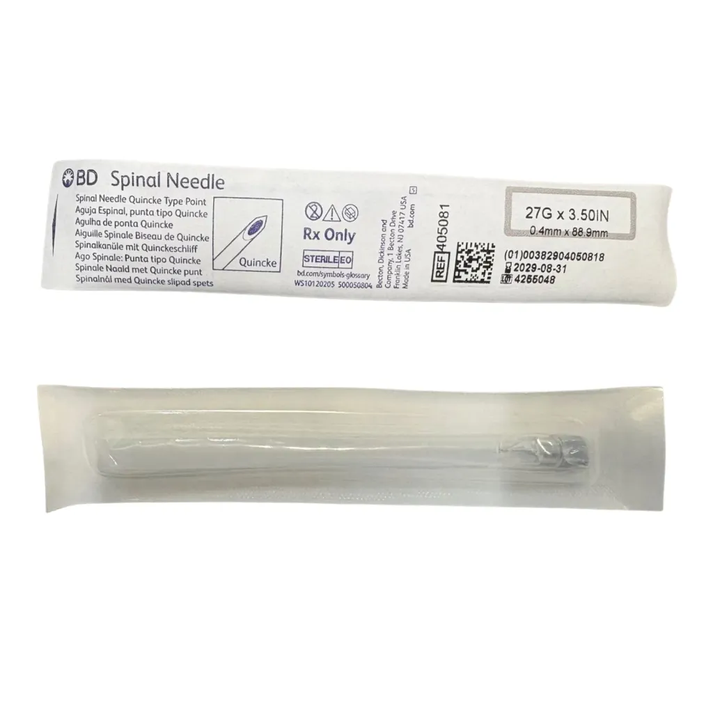 [BED-18] AGUJA P/RAQUEA SPINAL NO. 27GX3.5 (405081) PZA