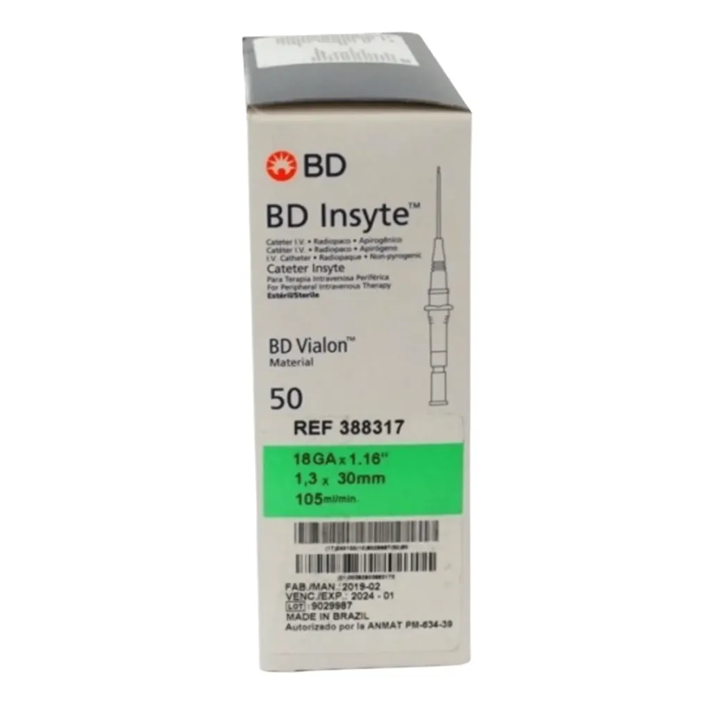 [BED-22] CATETER INTRAVENOSO INSYTE VERDE 18 X 1 1/4" REF:388317 C/50