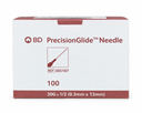 Aguja Hipodérmica BD PrecisionGlide 30G x 13 mm – Caja con 100