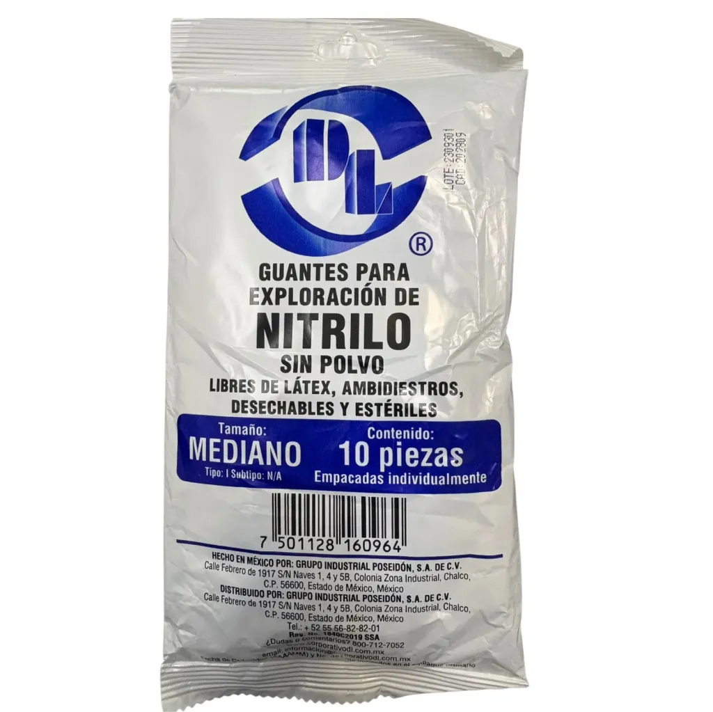 [DL-8] Guante de Nitrilo Estéril Dentilab Talla M – Bolsa con 10