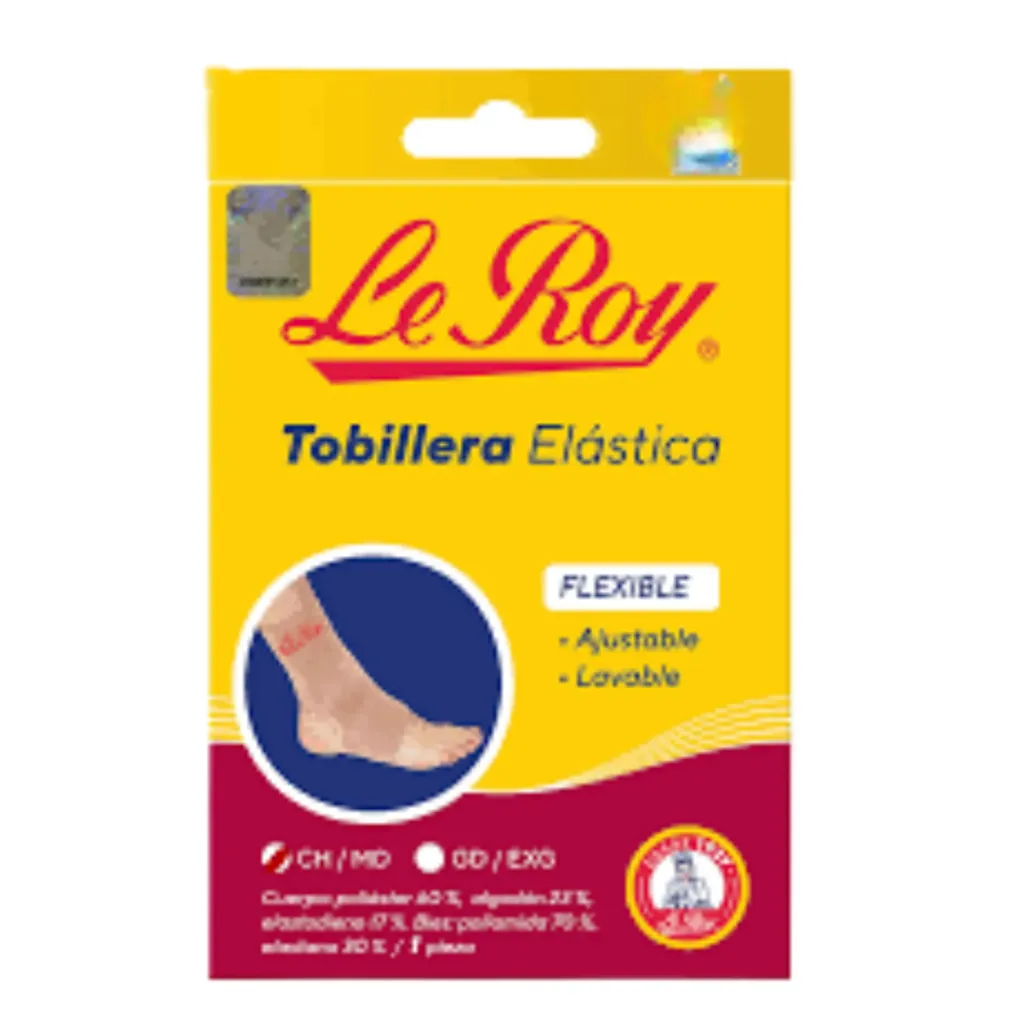 [LER-08] TOBILLERA ELASTICA CH/M 22-25CM LEROY PZA