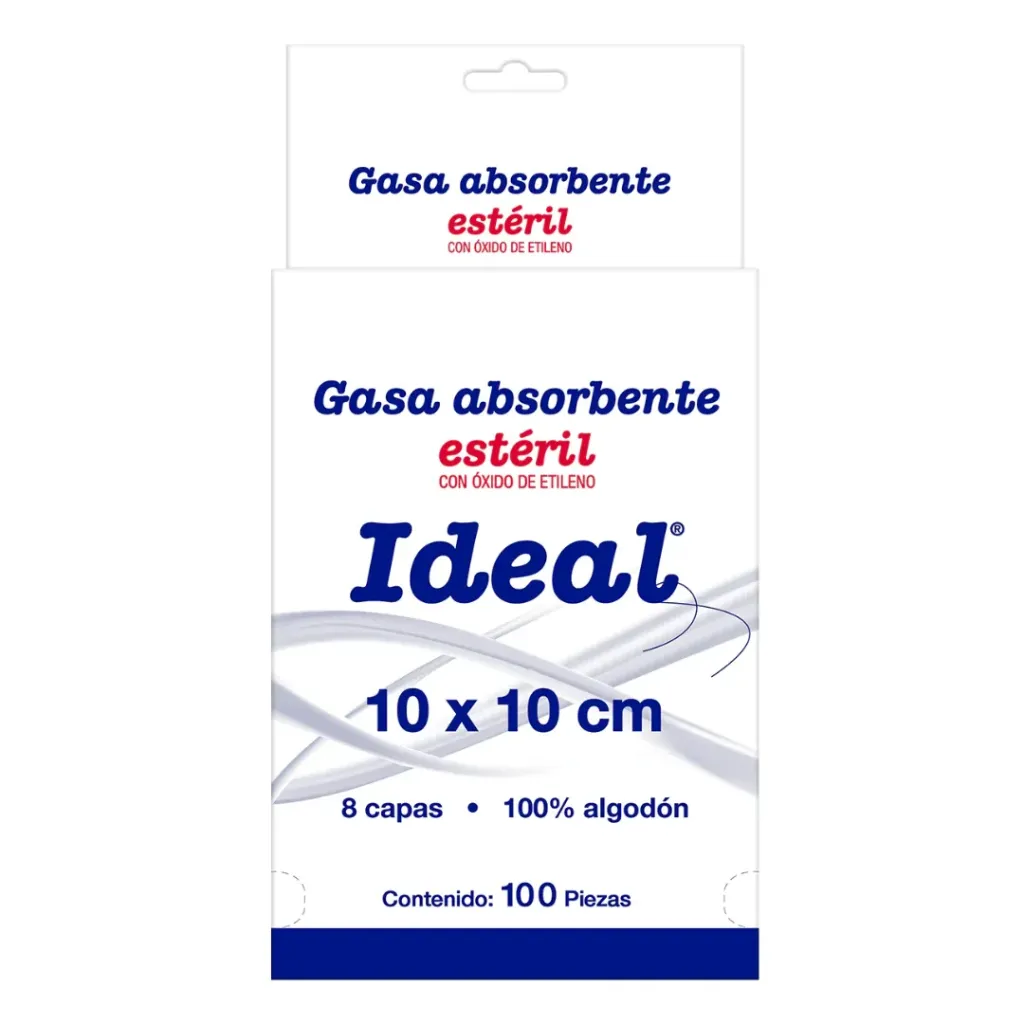 [LER-3] GASA ESTERIL 10X10CM (IDEAL) C/100 PZAS