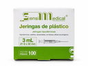 Jeringa Sensimedical 3 ml con aguja 21G x 32 mm Verde – Caja con 100 Piezas