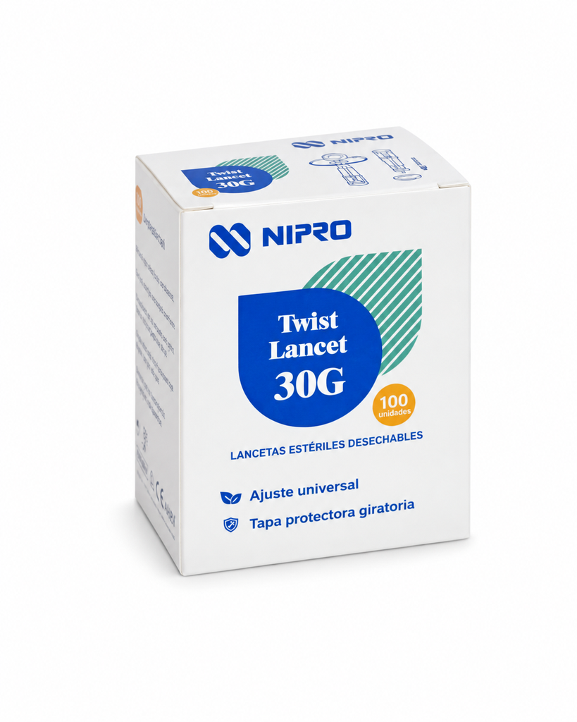 [NIP-25] Lanceta Nipro Twist 30G – Caja con 100 Piezas